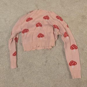 Pink mushroom sweater